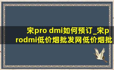 宋pro dmi如何预订_宋prodmi(低价烟批发网)(低价烟批发网)预订